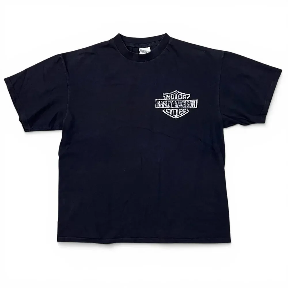 Vintage Harley Davidson USA Shield Motorcycles Biker T Shirt Essentials Black XL